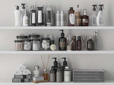 现代洗浴用品3D模型下载